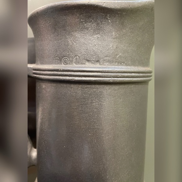 Vintage Pewter Tavern Pitcher with Ice Lip, 9” - Picture 4 of 4